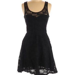 Black Lace Layered Dress | Size Small | Layered | Material Girl